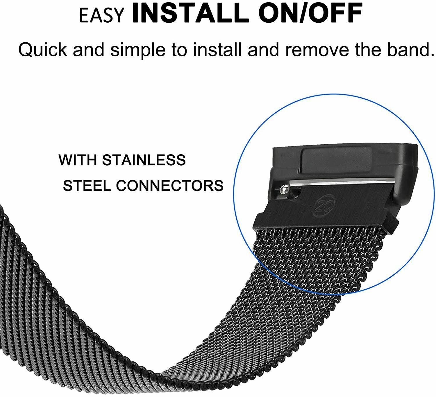 For Fitbit Versa 2 3 Lite Milanese Stainless Magnetic Smart Watch Band WristBand