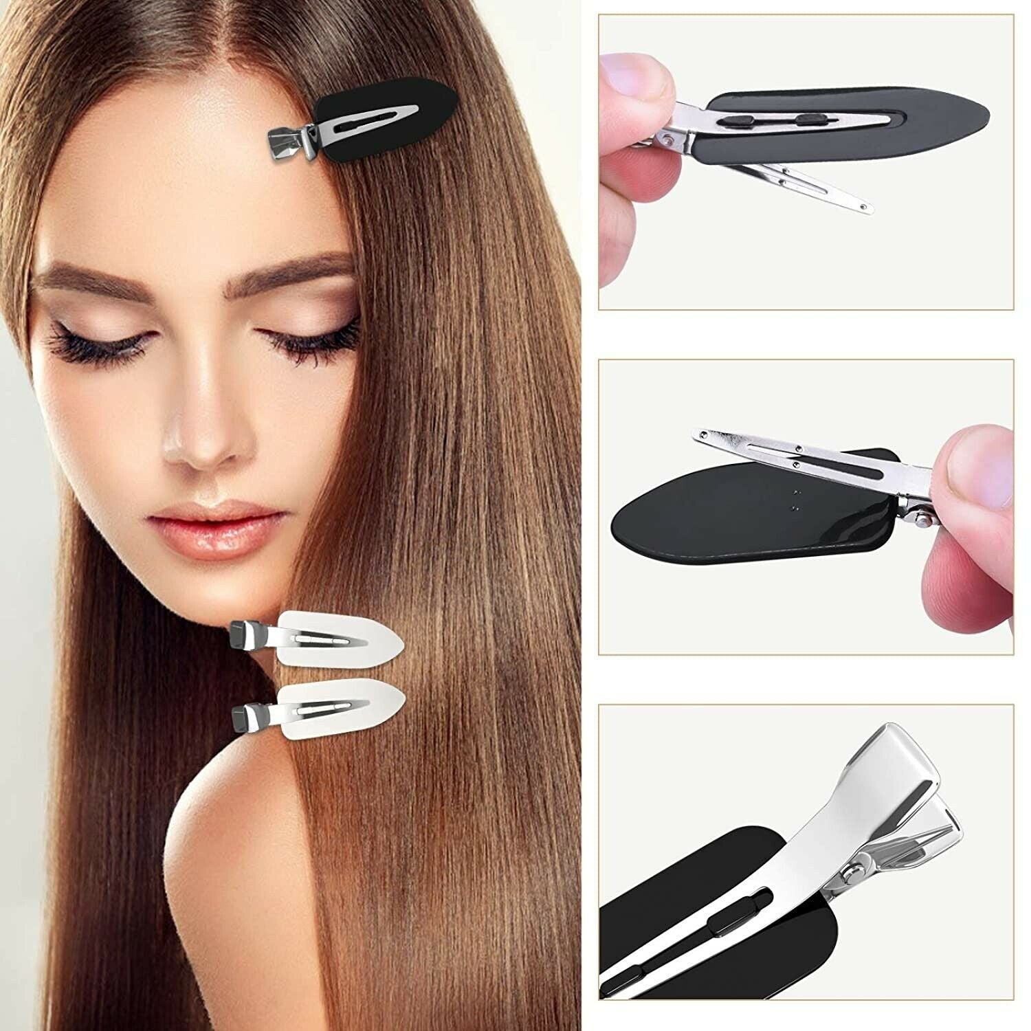 No Bend Hair Clips No Crease Hair Clips Fix Pin Barrette For Makeup Women Girl