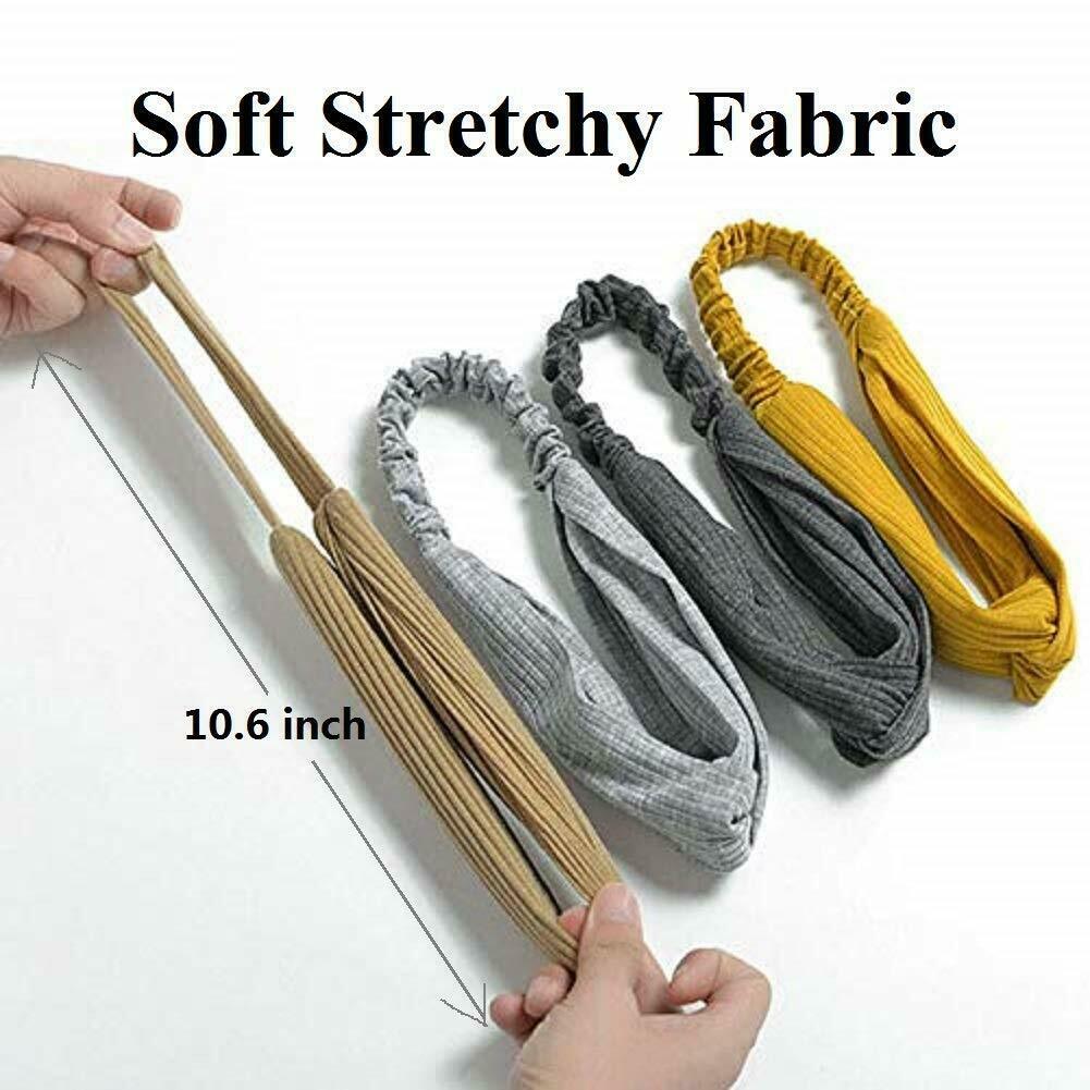 Women Girls Knotted Headband Twist Knot Head Wrap Elastic Flower Hair Band AU