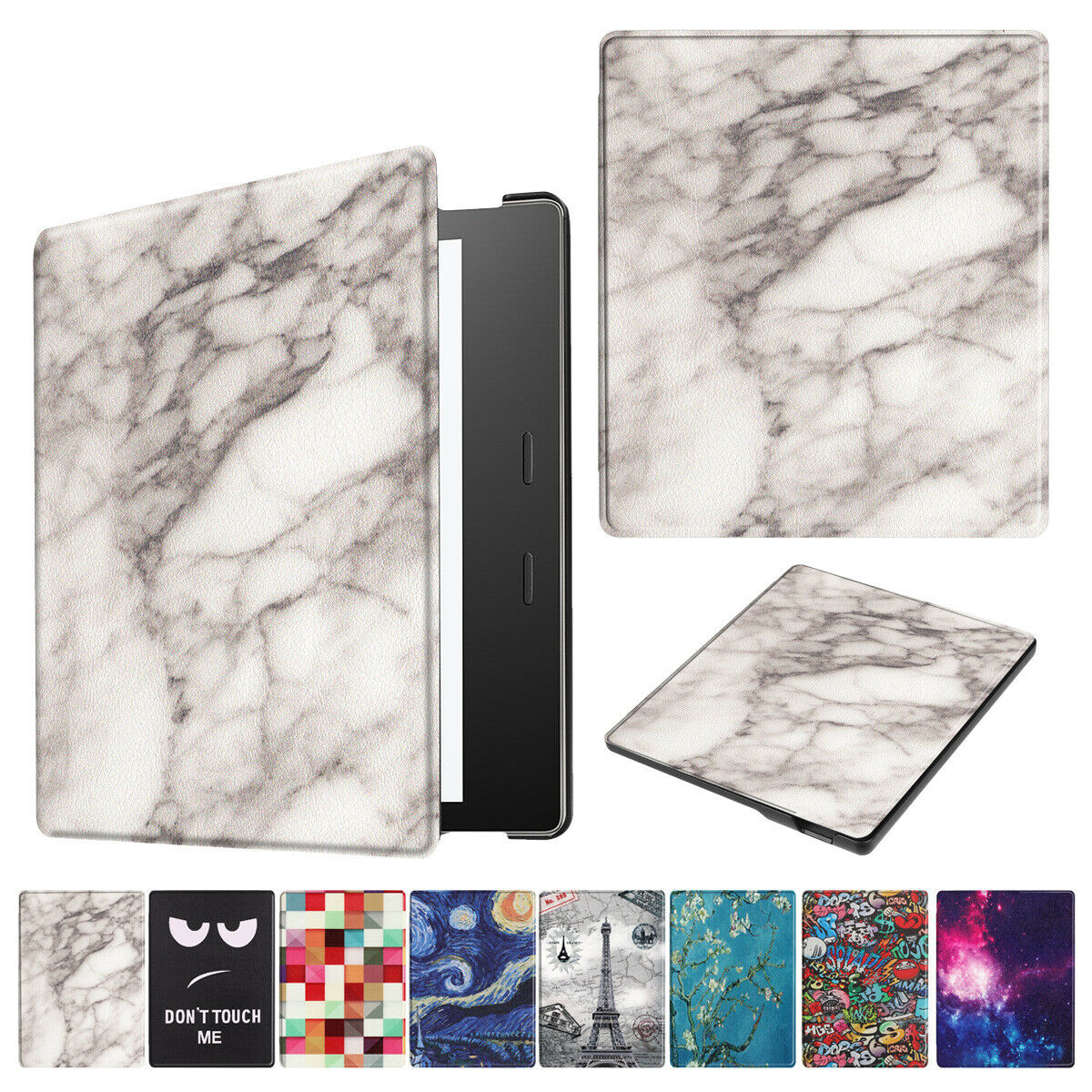 For New Amazon All New Kindle 2019 Gen Painting Leather Smart Cover--Marble