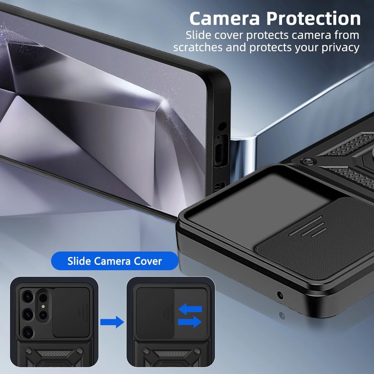 For Samsung Galaxy S24 Plus Ultra 5G Case Shockproof Magnetic Ring Cover