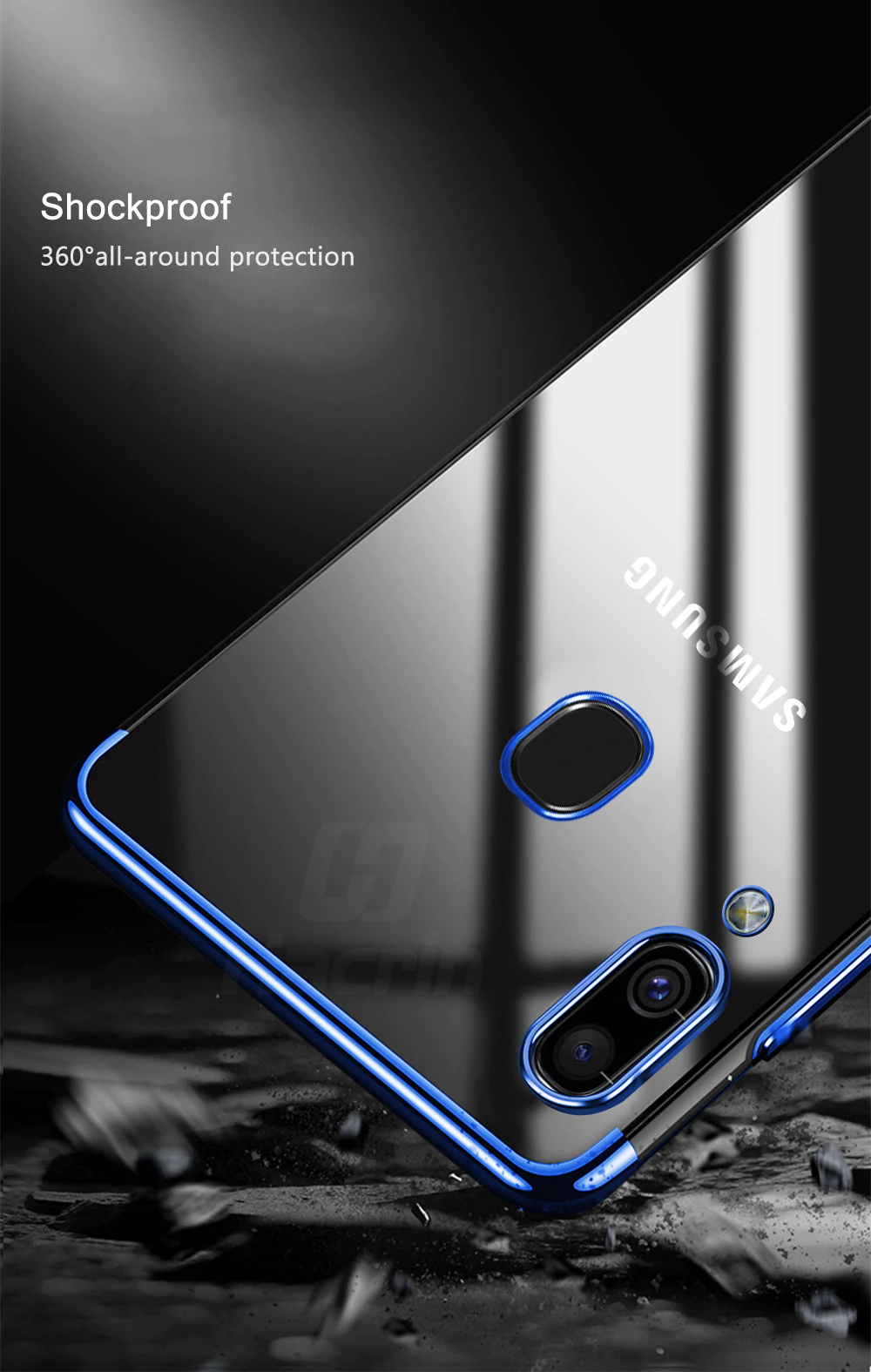 Soft Samsung Galaxy A20 Gel Clear Slim Bumper Protective Case Cover