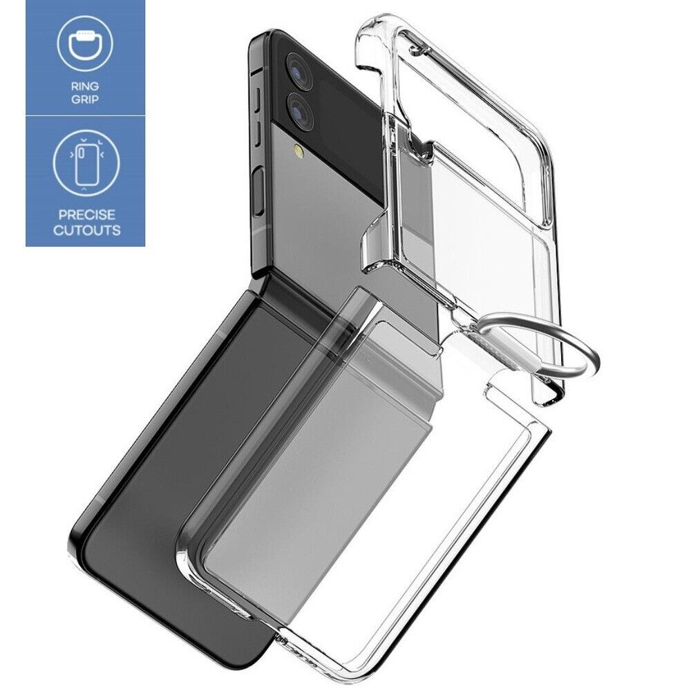 For Samsung Galaxy 5G Hard Case Ultra Slim Clear Cover With Ring Holder