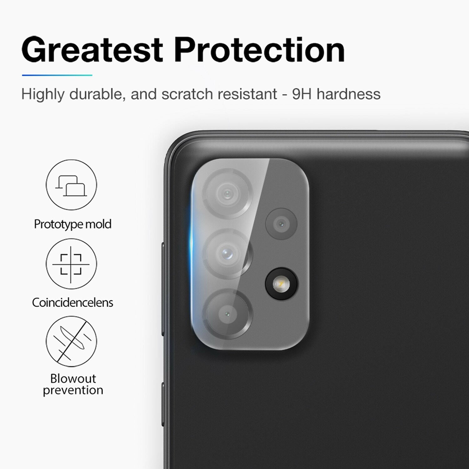 For Samsung Galaxy A13 A23 A33 A73 5G Tempered Glass Lens Camera Protector
