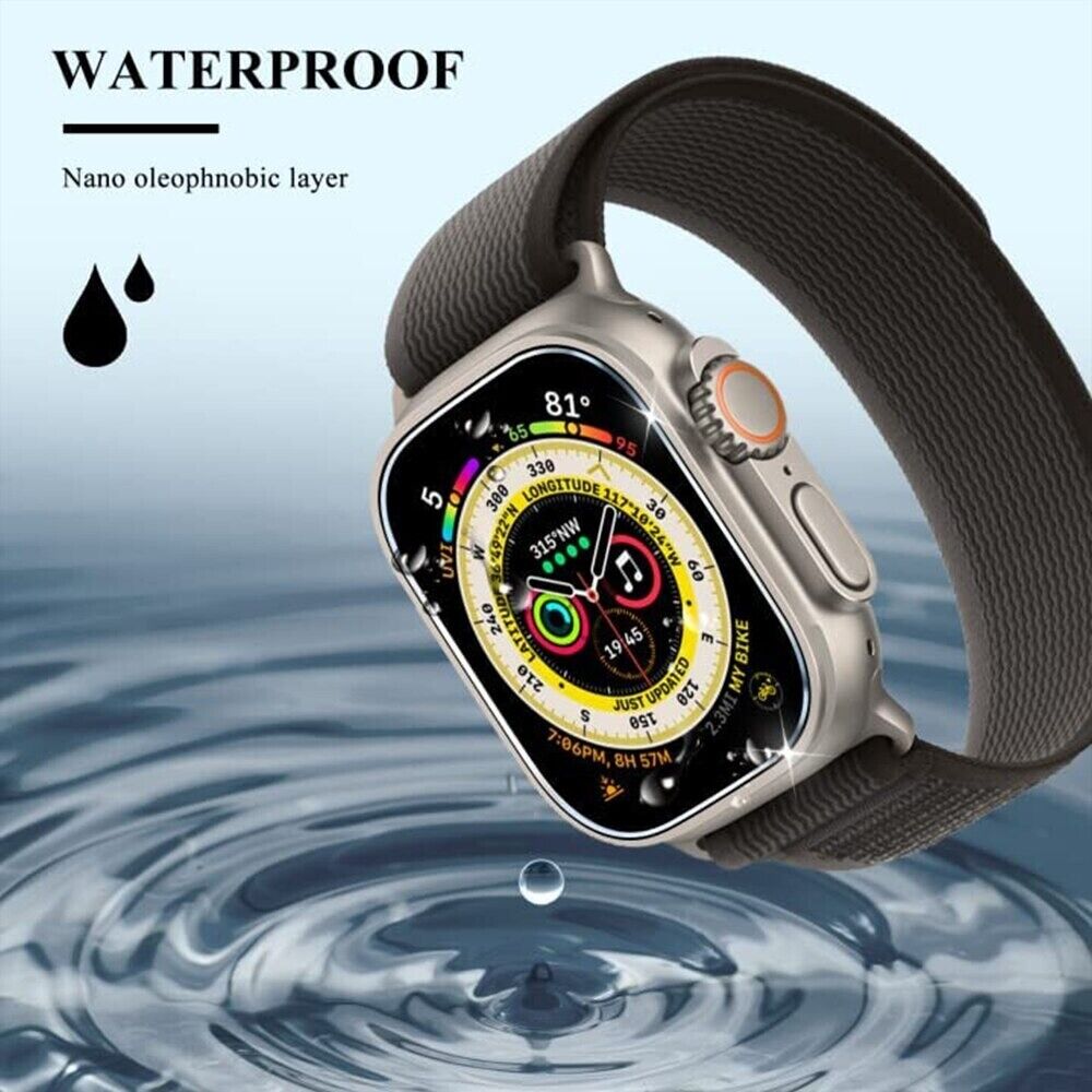 [2 Packs]For Apple Watch Ultra iwatch 49mm Full Coverage Tempered Glass Screen Protector