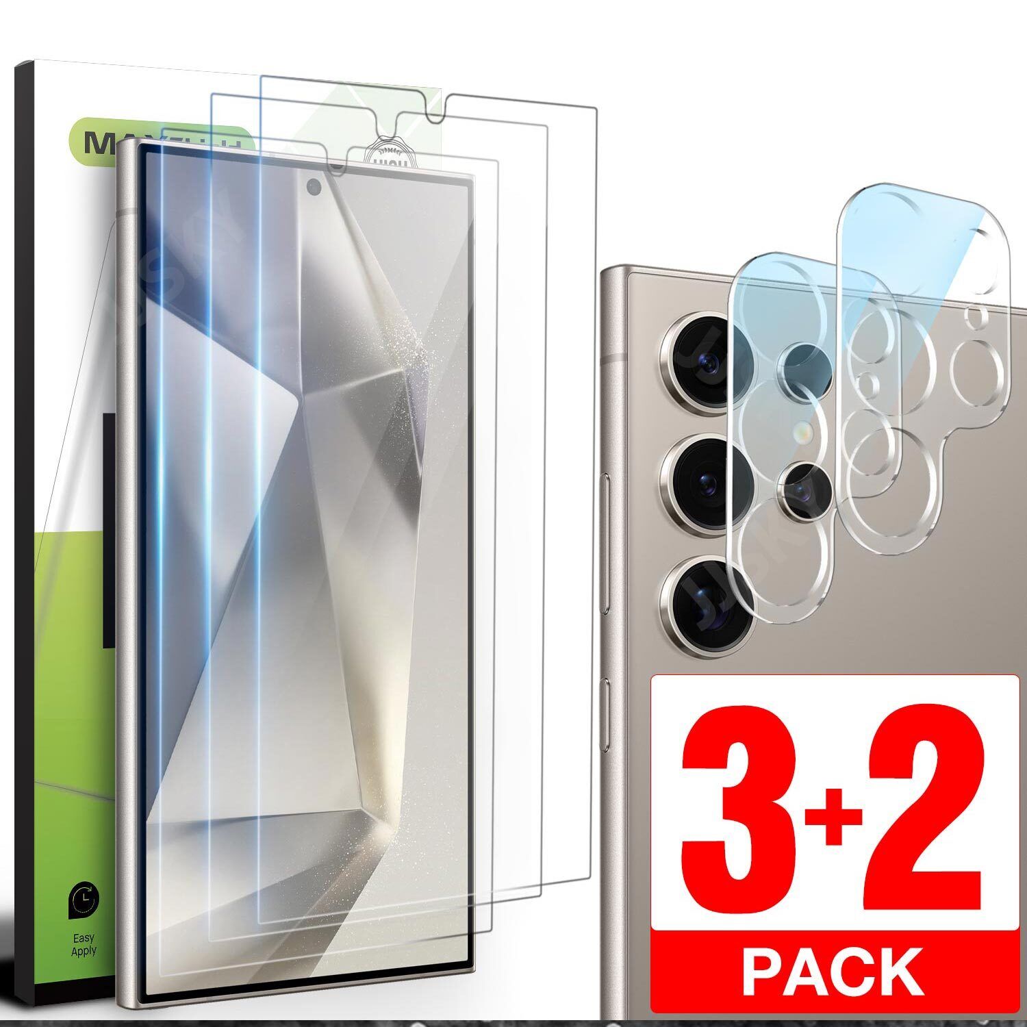 3X For Samsung Galaxy S24 Plus Ultra Hydrogel Back Screen Protector