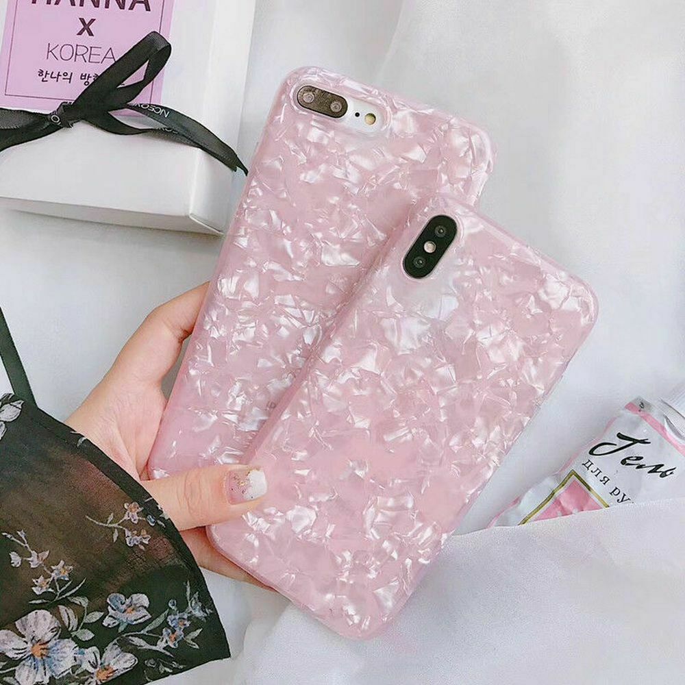 Case For Samsung S9 + Plus Cover Marble Silicone Skin TPU Bumper-Pink