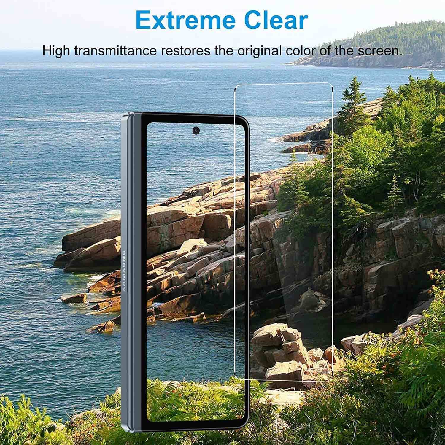 MAXSHIELD For Galaxy Z Fold 3 5G Tempered Glass Screen Lens Camera Protector