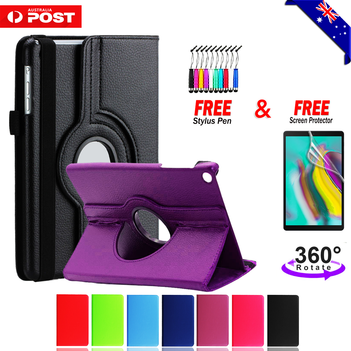 Samsung Galaxy Tab S5e 10.5 T720 T725 Smart Case 360 Degree Rotating Stand Cover
