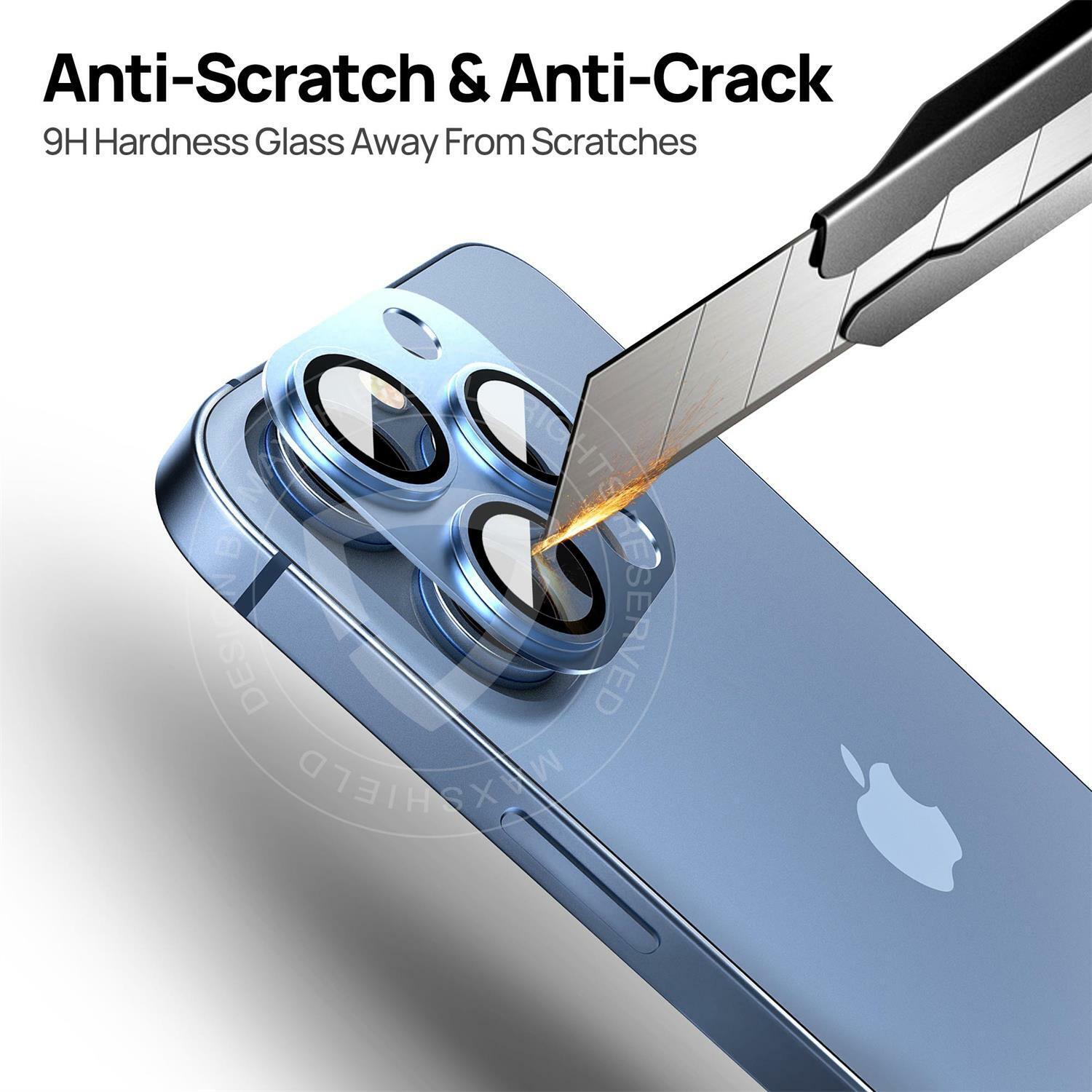 [1 Packs] For Apple iPhone 14 Series Screen Protector Full Cover Metal Camera Lens Glass