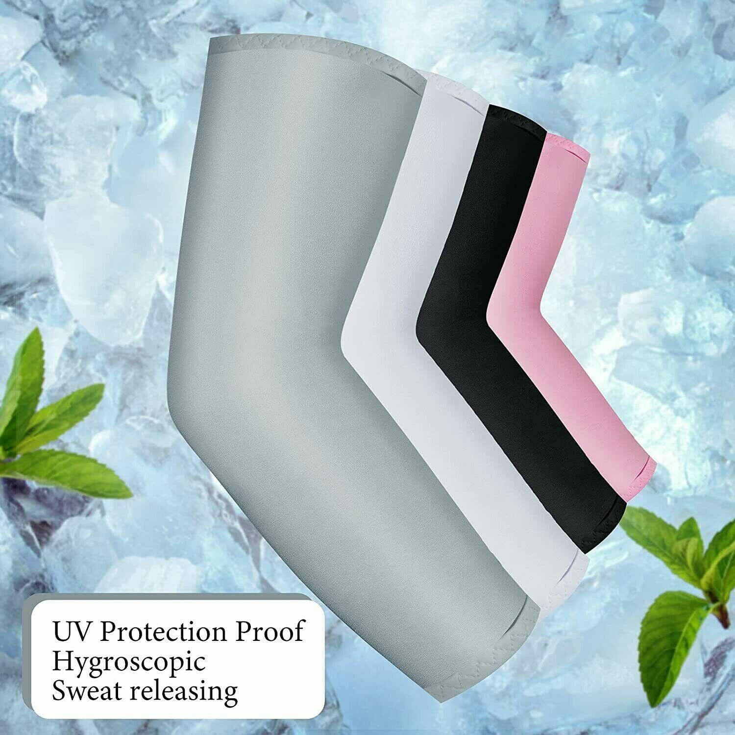 UV Sun Protection Arm Cooling Shawl Sleeves with Finger Hole for Women Outdoor