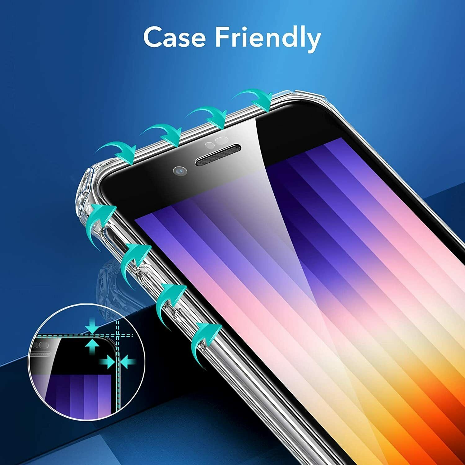 For Apple iPhone SE 2022 3rd Full Cover Tempered Glass Screen Protector Film