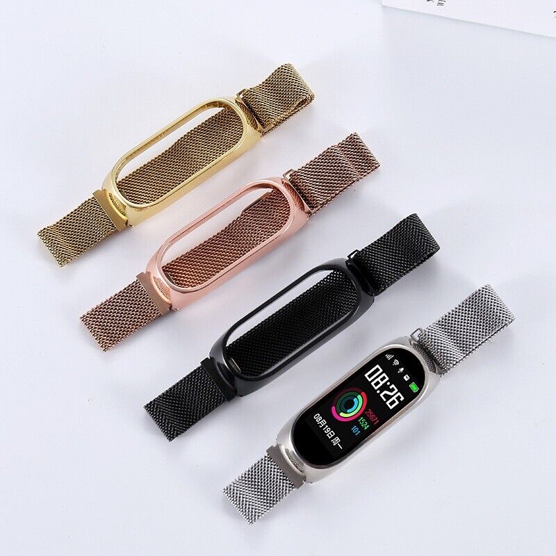 Wristband Strap Stainless Steel Replacement Metal Band For Xiaomi Mi Band 5 6 AU