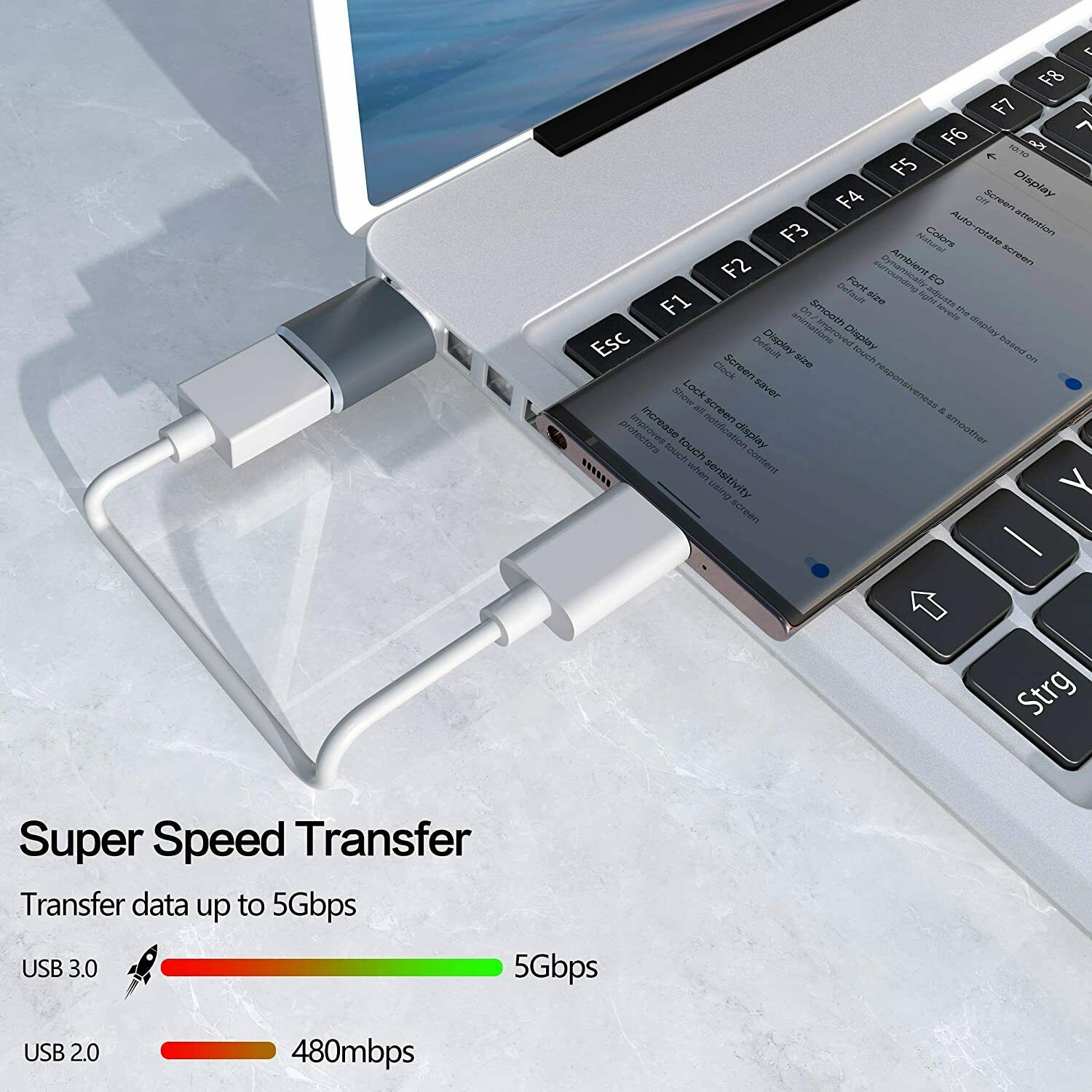 3X USB-C OTG Data Adapter USB Type C Male to USB 3.1 A Female Cable Converter