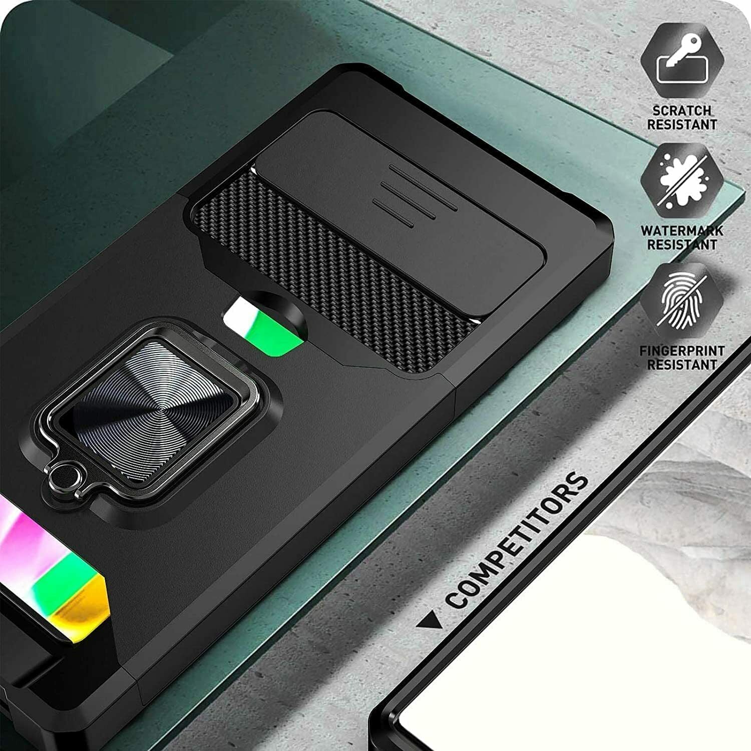 4in1 For Google Pixel 6A Case Shockproof Heavy Duty Wallet Cover Kickstand