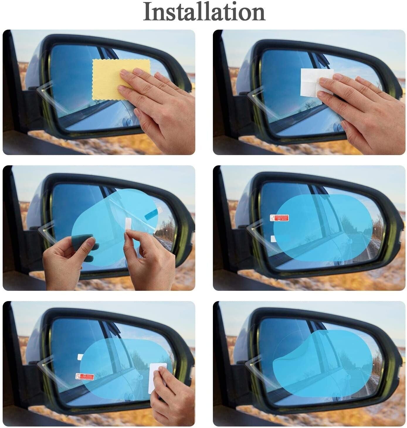 Car Side Truck Rearview Mirror Protector Film Waterproof Anti-Fog Rain-Proof AU
