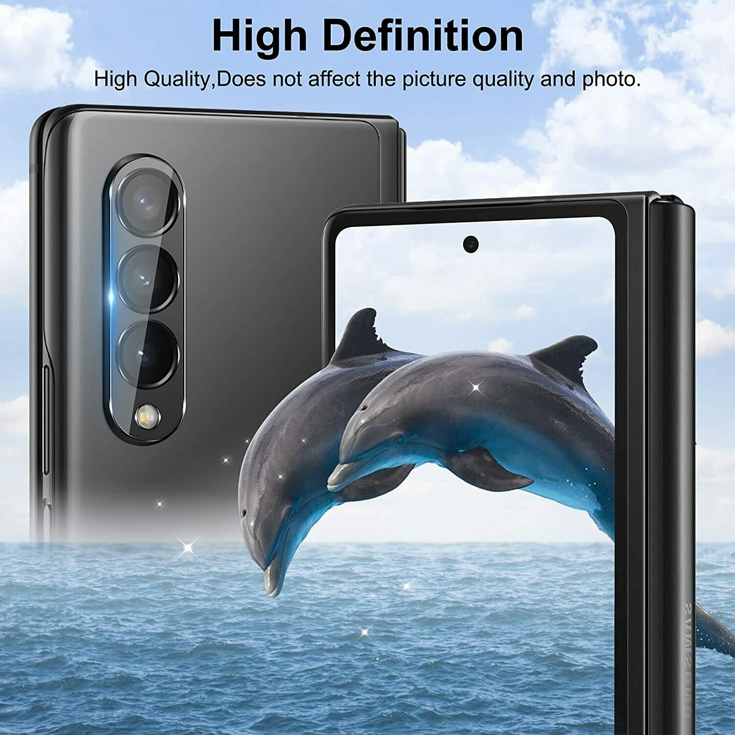 [2 Pack] Camera Lens Tempered Glass Screen Protector For Galaxy Z Flip 4 Fold 4 5G