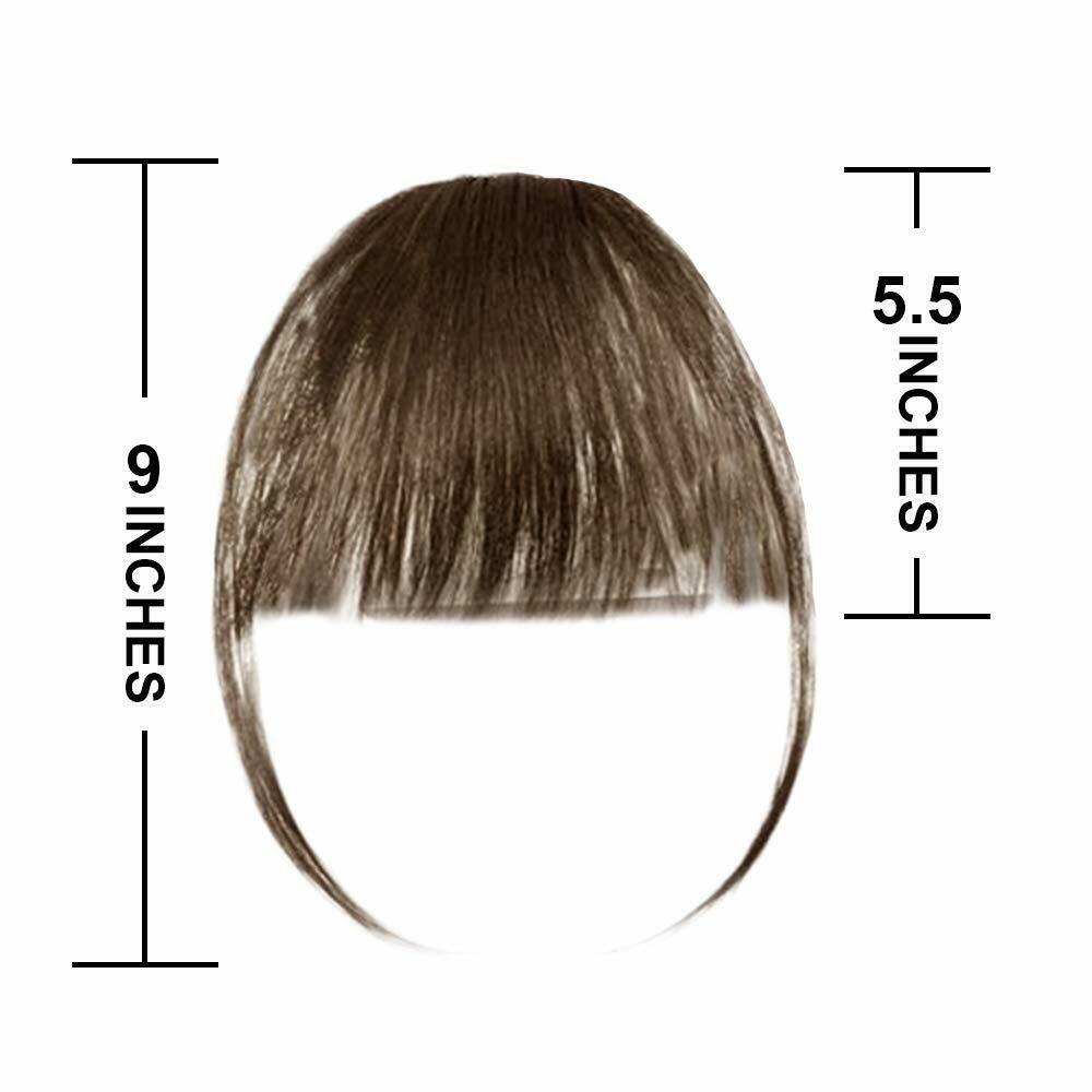 Natural Thin Fringe Bangs False Fake Hair Extension Clip In Front Hairpieces AU