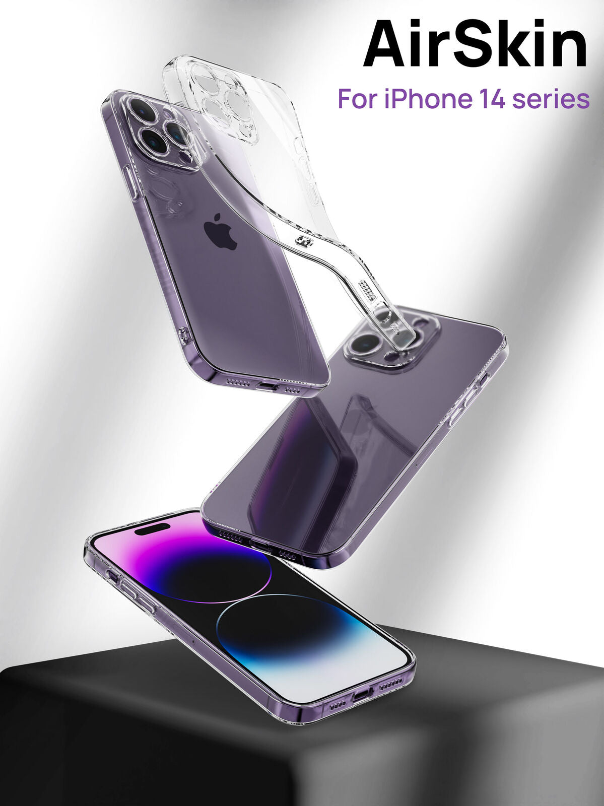 For Apple iPhone 14 Pro Max Plus Case Shockproof Clear Ultra Slim Soft TPU Cover+Screen Protector