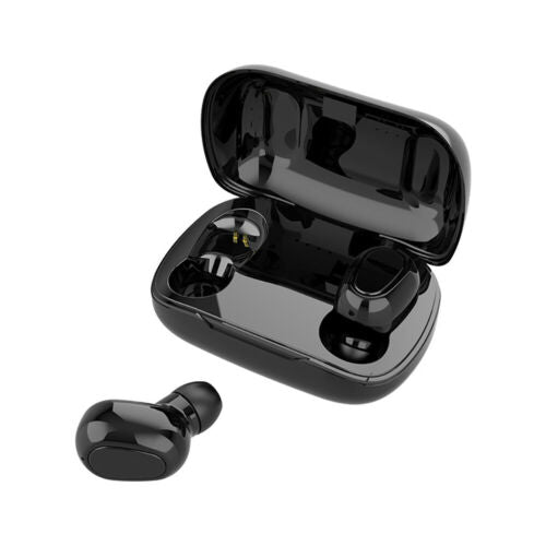 Bluetooth 5.0 Wireless Headset Earphone Waterproof Stereo TWS Headphones Earbuds-Black