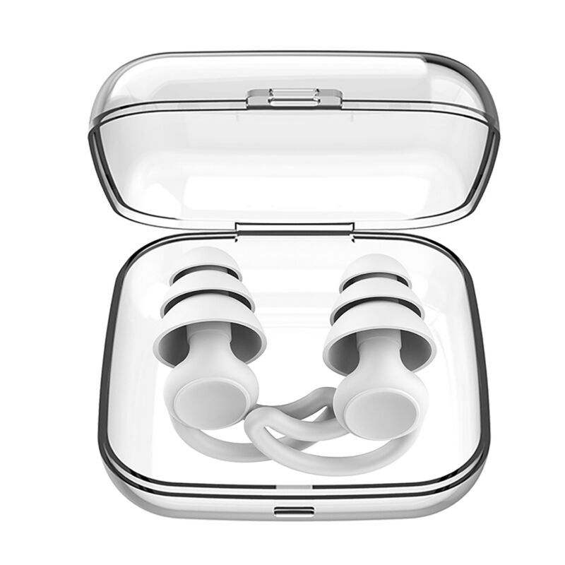 Ultra Soft Silicone Ear Plug Noise Reduction Flexible Reusable Study Sleep Plugs