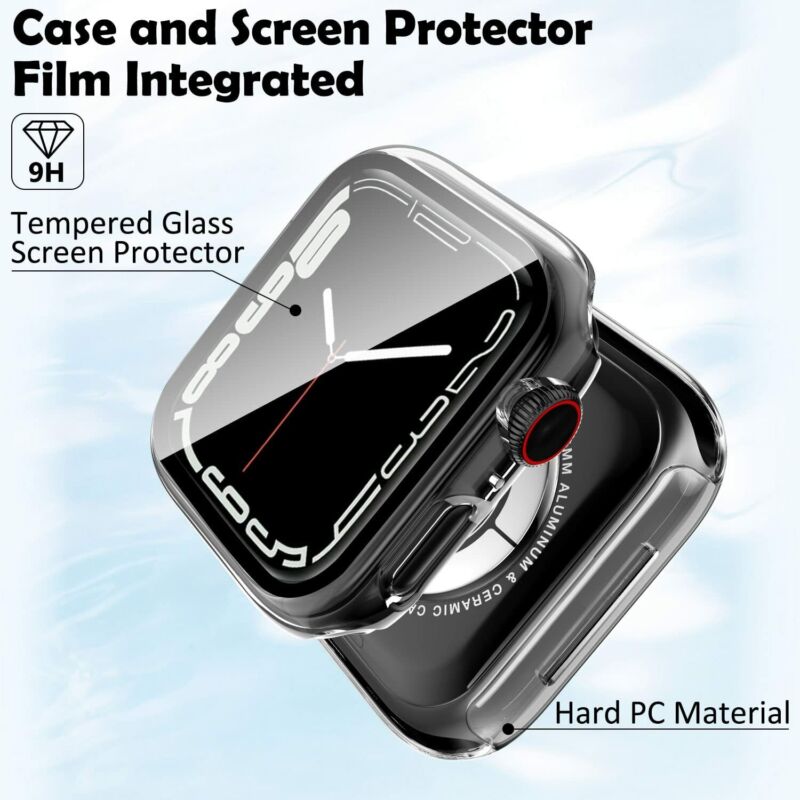 For Apple Watch Ultra 8 7 6 SE Glass Case Cover Screen Protector
