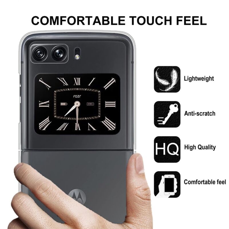 For Motorola Moto Razr 5G 2022 Clear Case Hard Shockproof Back Cover Protector