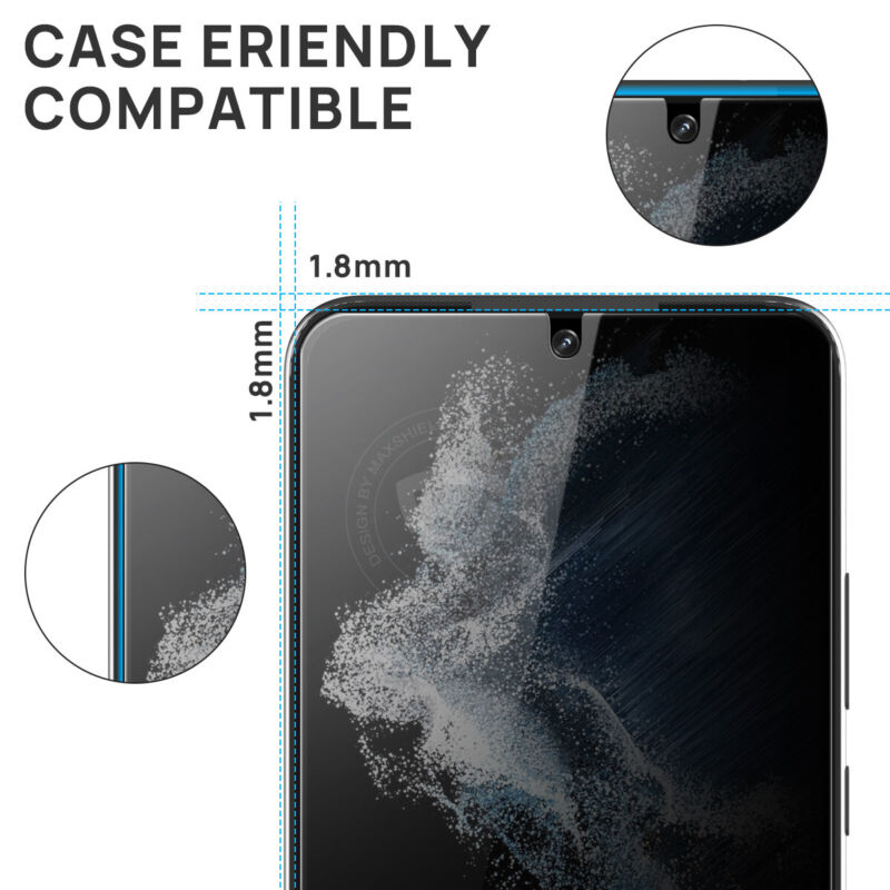 [2 Packs] For Galaxy S23 Plus Ultra Anti-Spy Privacy Screen + Lens Protector