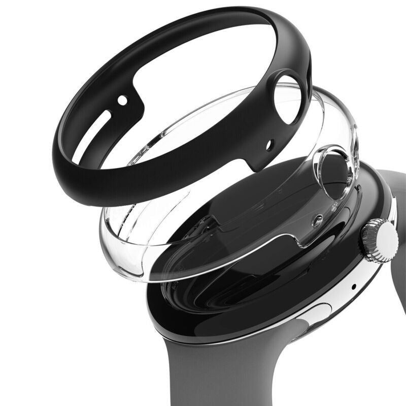 For Google Pixel Watch Case Shockproof Clear Hard Case Cover Screen Protector