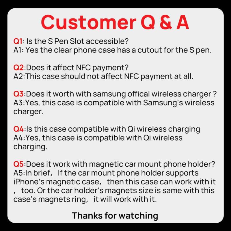 [FULL SET]For Samsung Galaxy S23 Ultra Plus Case Clear Magsafe Shockproof Magneti Cover