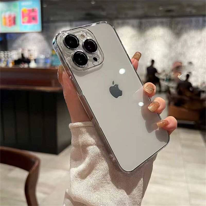 For iPhone 14 13 12 11 Pro Max PC Clear Case Shockproof Slim Camera Full Cover Hard