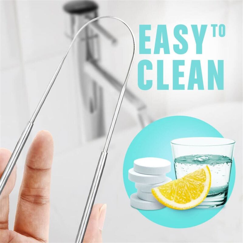 Tounge Cleaner Scraper Dental Care Oral Hygiene Mouth Kit Stainless Steel