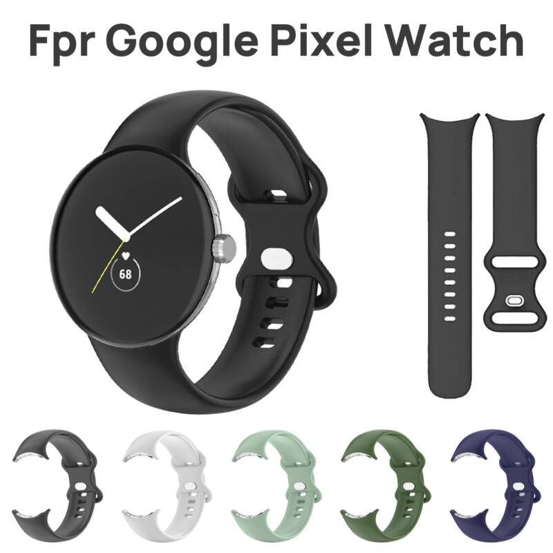 For Google Pixel Watch Band Strap Replacement Soft Silicone Sport Wristband 2022