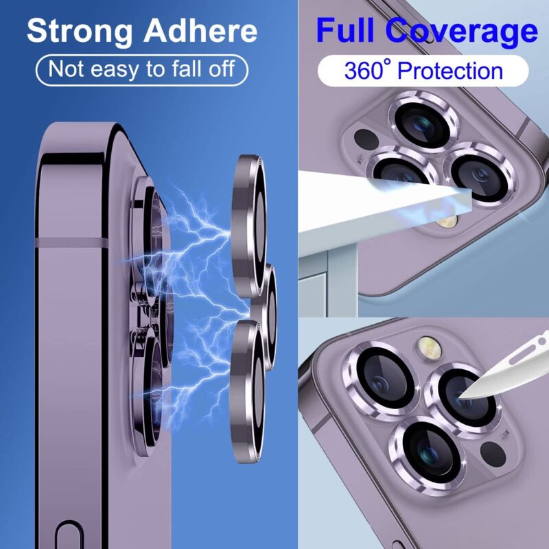 Maxshield For iPhone 14 13 Pro Max Camera Lens Tempered Glass Screen Protector