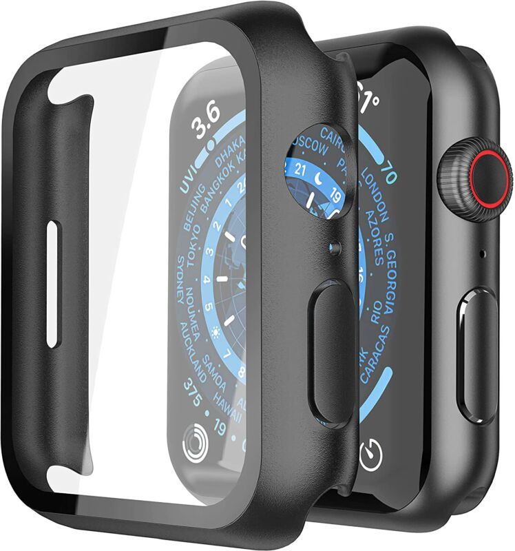 For Apple Watch 8 7 SE 2022 6 49mm Glass Case Cover Screen Protector