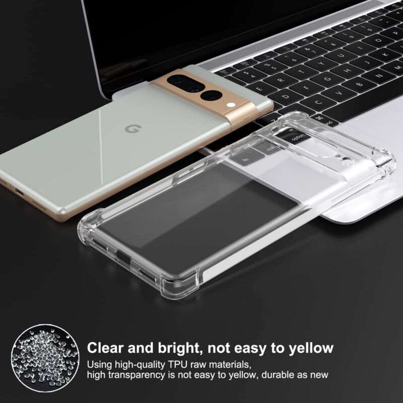MAXSHIELD For Google Pixel 7 Pro Case Clear Luxury Shockproof Slim Soft Cover
