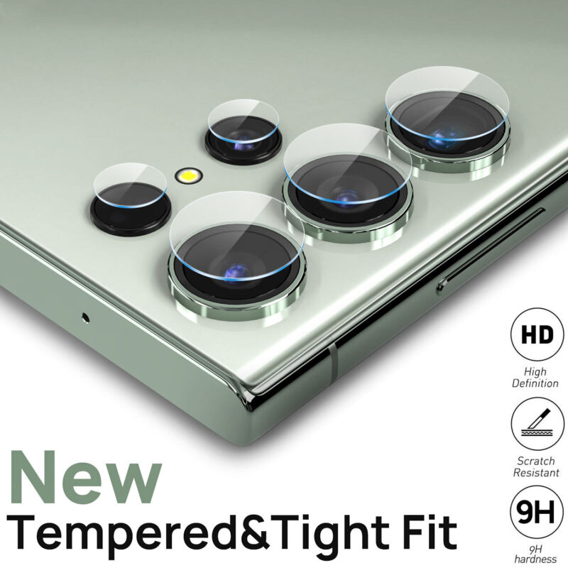 [1 Set]For Samsung Galaxy S22 S23 Plus Ultra Camera Lens Tempered Glass Protector