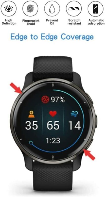 3x For Garmin Forerunner 265 Screen Protector Full Cover