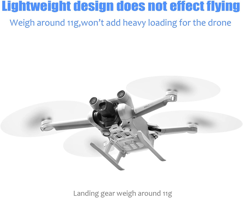 Foldable Extended Landing Gear For DJI Mini 3 Pro Drone Accessories + Protector