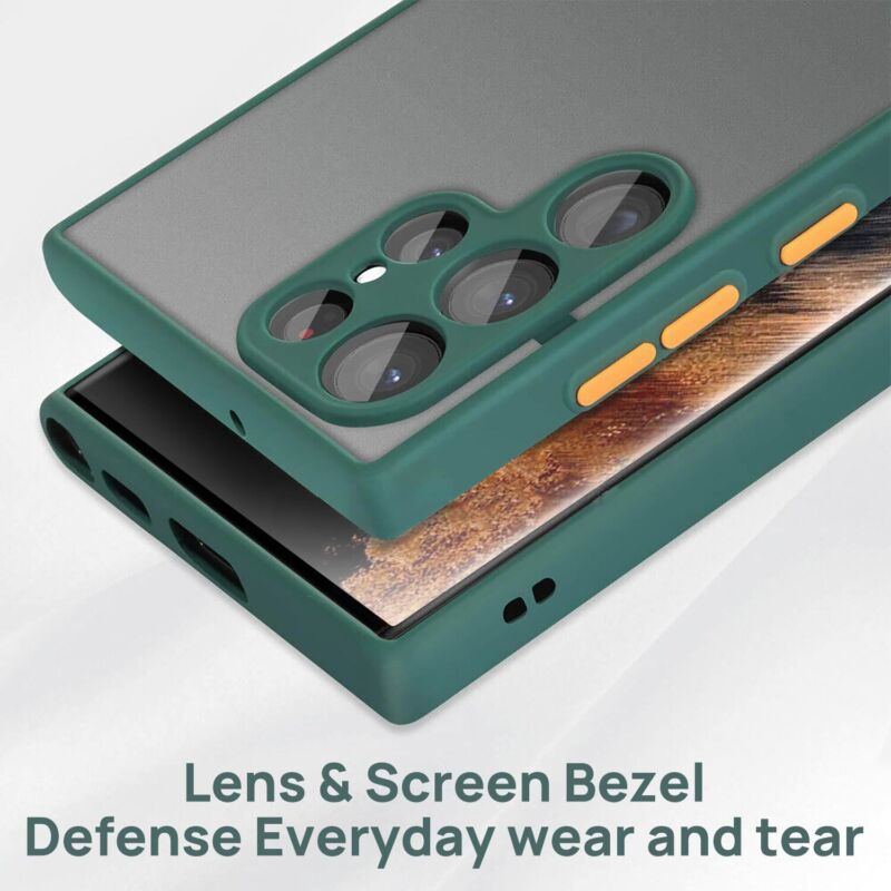 For Samsung S23 Ultra Plus A73 A53 A22 A13 4g 5g Case Shockproof Armor Matte Bumper Back Cover