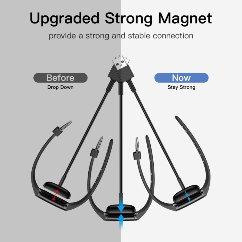 1M USB Cord Charger Charging Cable For Fitbit Charge 4 3 2 Replacement Cables