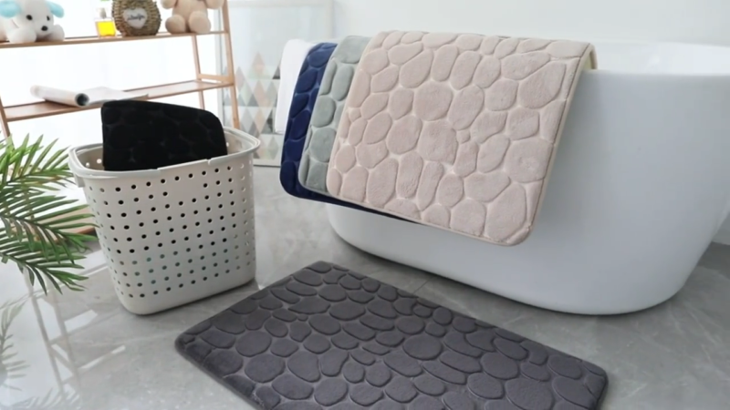 Non-slip Bathroom Carpet Super Absorbent Memory Foam Shower Bath Mat Door Mat