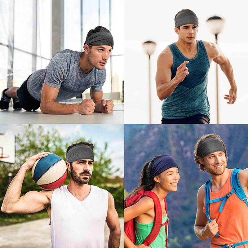 Sports Headbands Yoga Running Stretch Workout Head Hair Band For Women Men