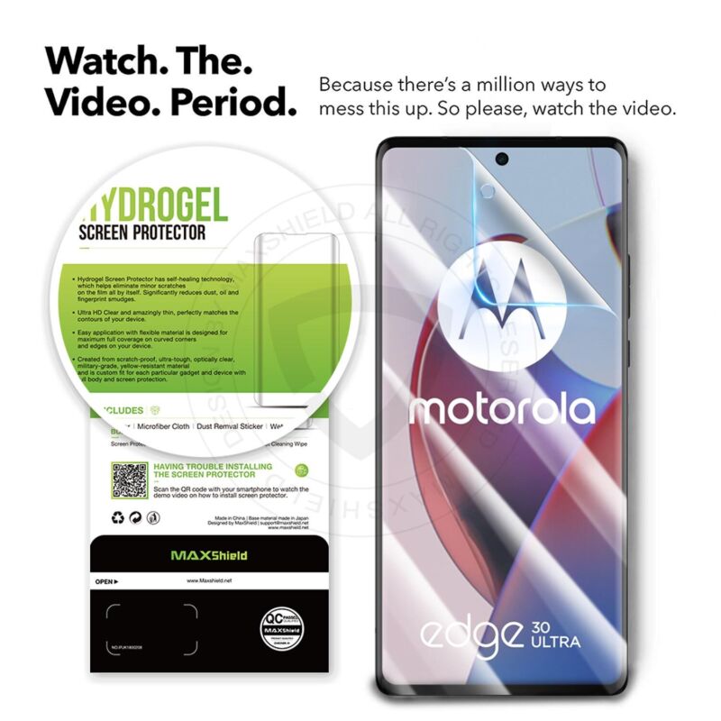 3x For Motorola Moto Edge 30 Ultra 5G MAXSHIELD HYDROGEL Screen Protector Cover