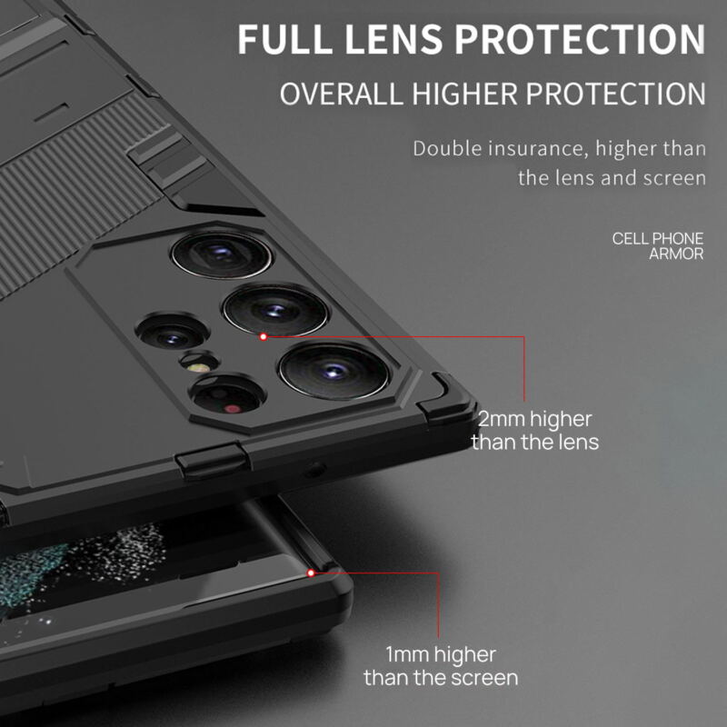 For Samsung Galaxy S23 Ultra Plus Case Shockproof Heavy Duty Stand Cover