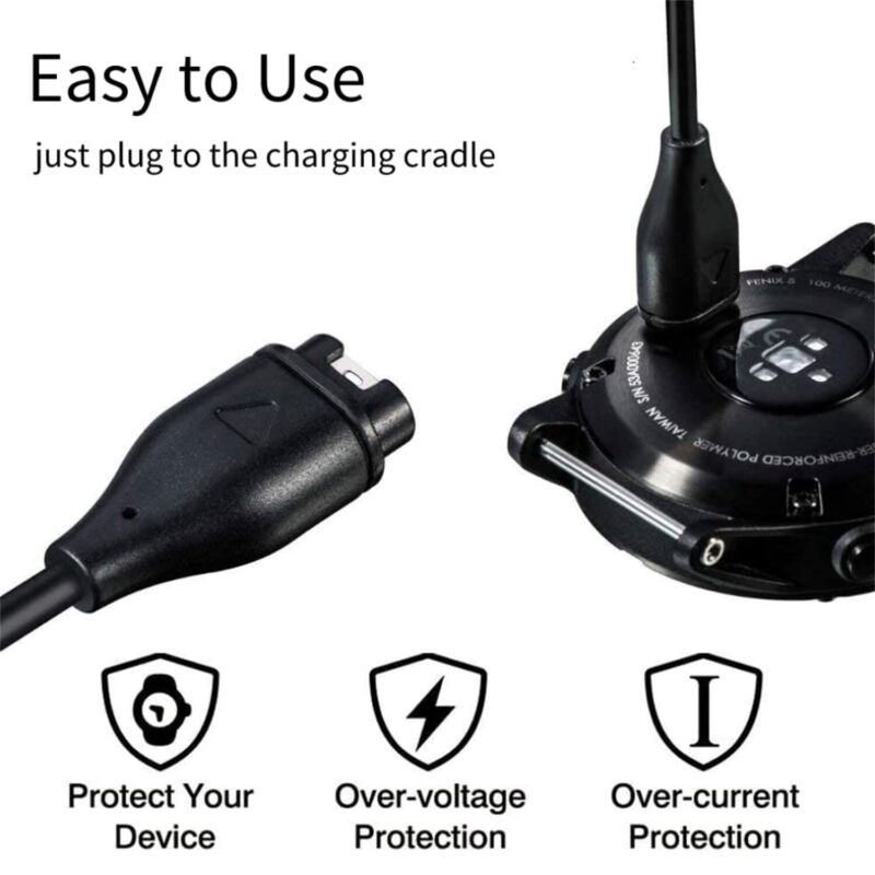 USB C Tpye C Charger Cable For Garmin Fenix 7 6 Pro Venu 2 Plus Forerunner 45 965