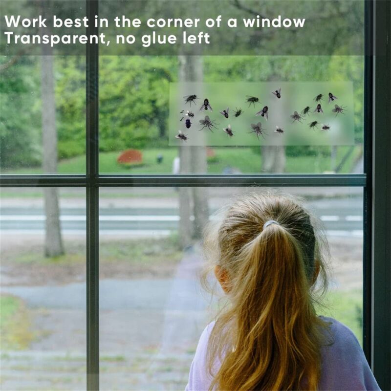 1-20x Window Fly Traps Clear Sticky Insect Trap Catcher Killer Fly Aphids Wasp
