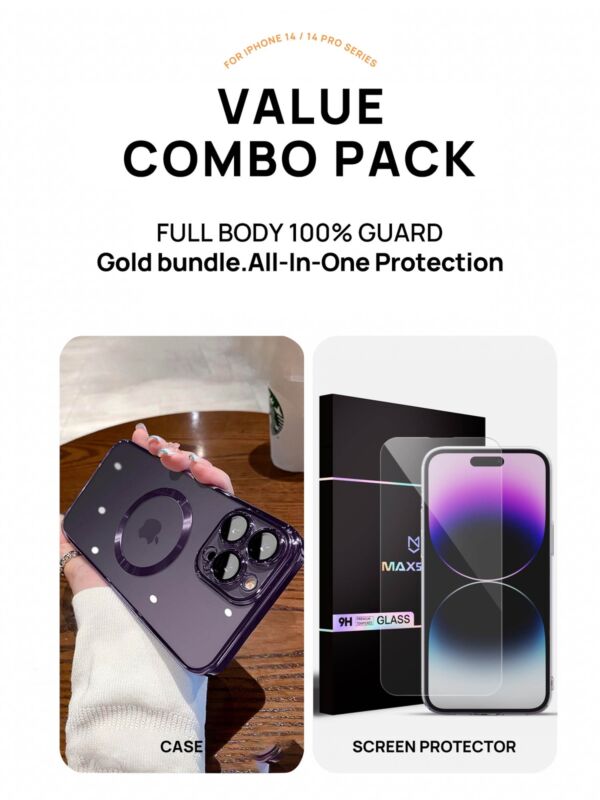 For iPhone 13 Pro Max Clear Mag Safe Plating Magnetic Slim Case Cover