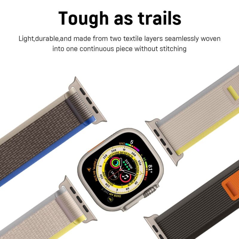 For Apple Watch Series Ultra 8 7 6 SE 49/44/45/42mm Trail Loop Nylon Band Strap