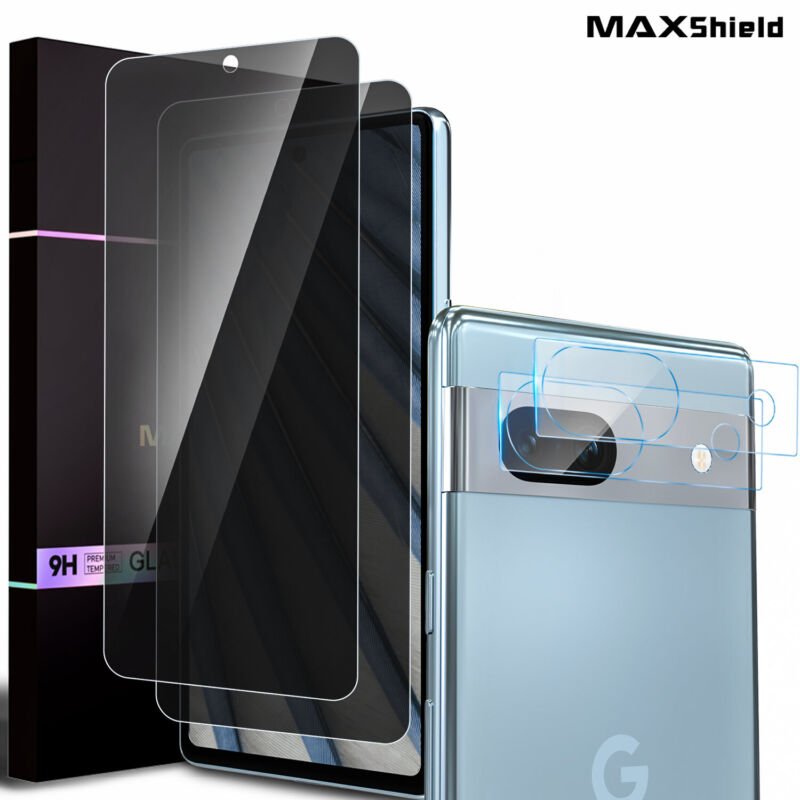 For Google Pixel 7a Privacy Anti-Spy Tempered Glass Screen + Camera Protector AU